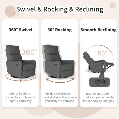 Manual Swivel Rocker Recliner Chair T507
