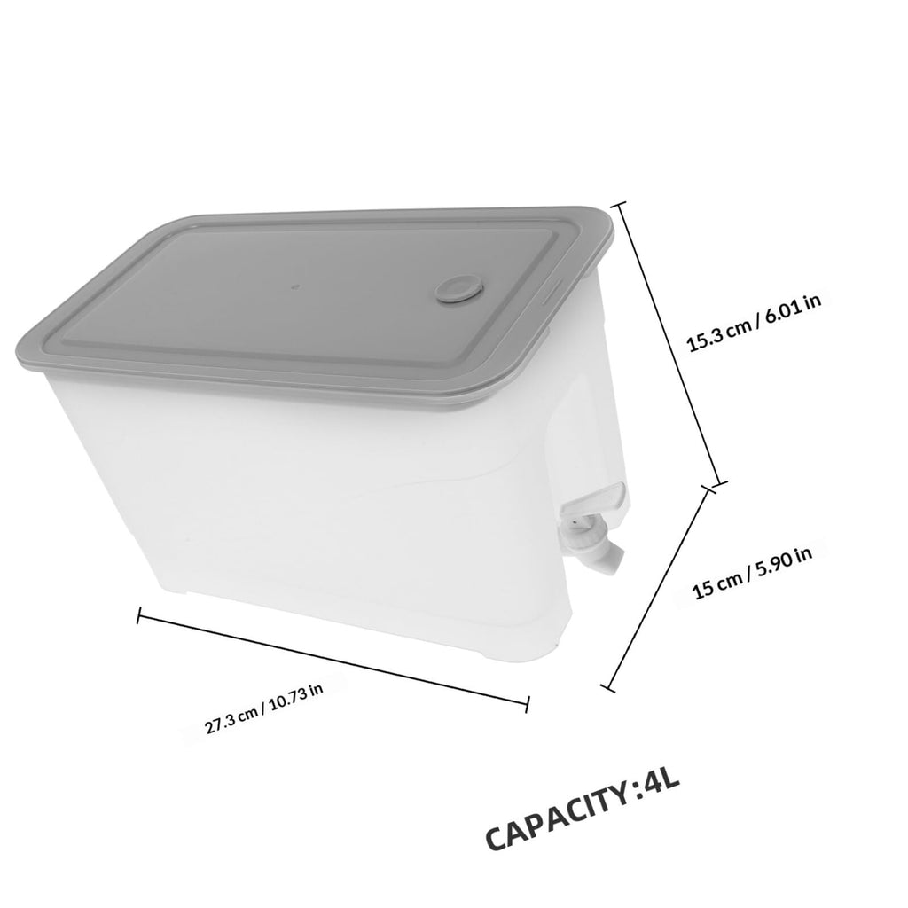 4L Cold Water Jug with Faucet Gray Plastic J94086