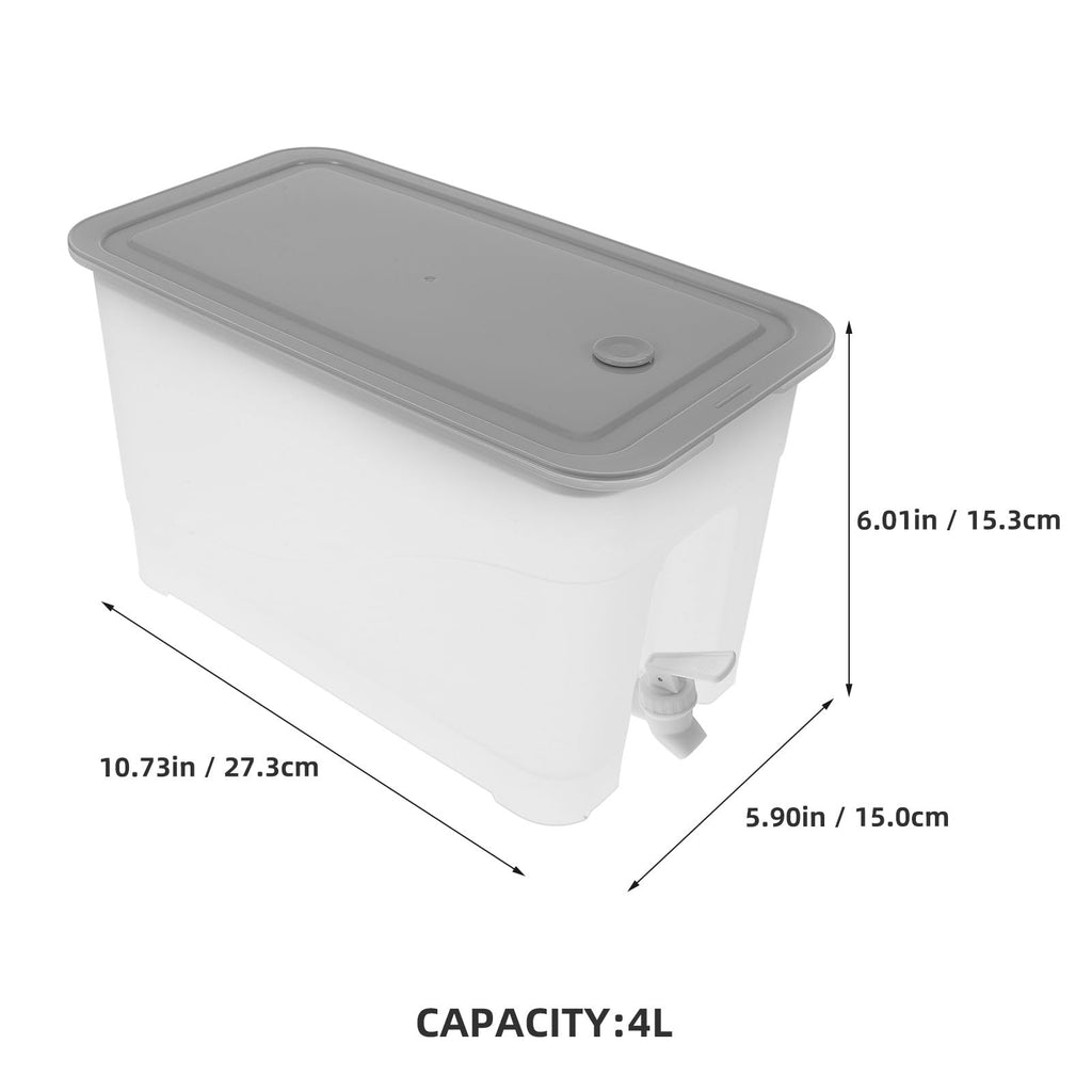 4L Cold Water Jug with Faucet Gray Plastic J94086