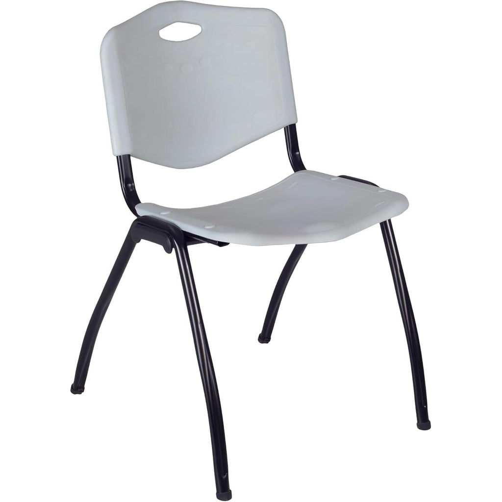 Round Breakroom Table Set with 4 Chairs Grey S72852