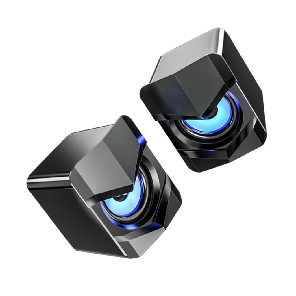 2 Pack USB Powered Black Computer Speakers N830116