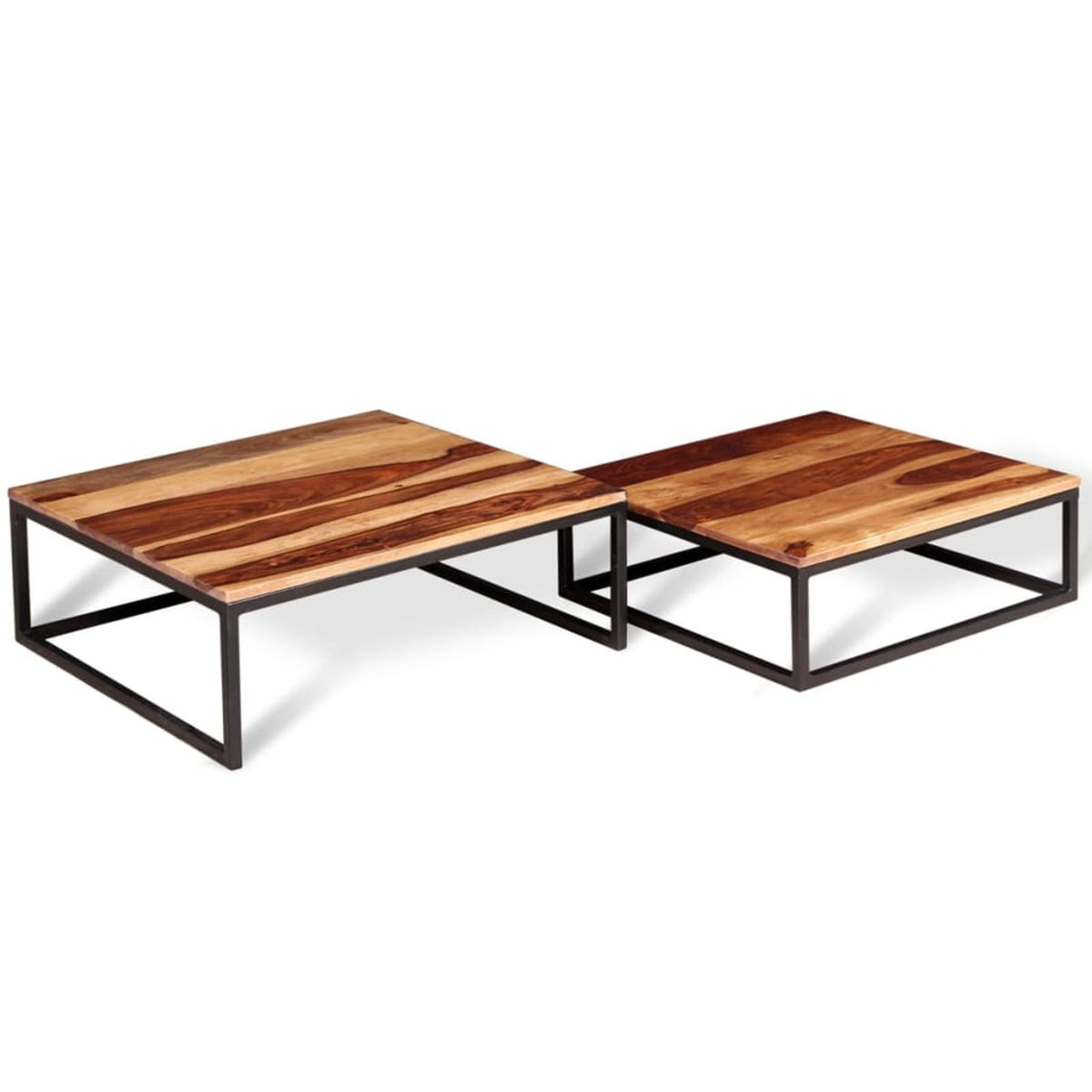 Two Piece Nesting Coffee Table Solid Sheesham Wood X8347