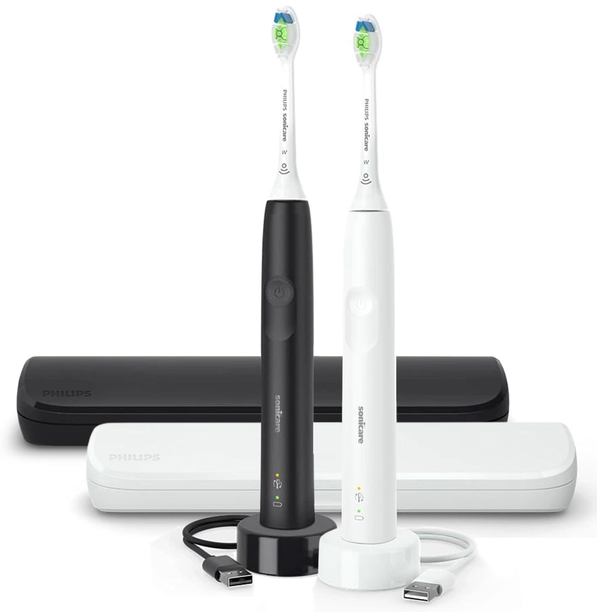 Rechargeable Electric Toothbrush with Pressure Sensor and Travel Case X975
