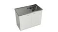 White 39 in Kitchen Sink Cabinet with Stainless Steel Top Q60356