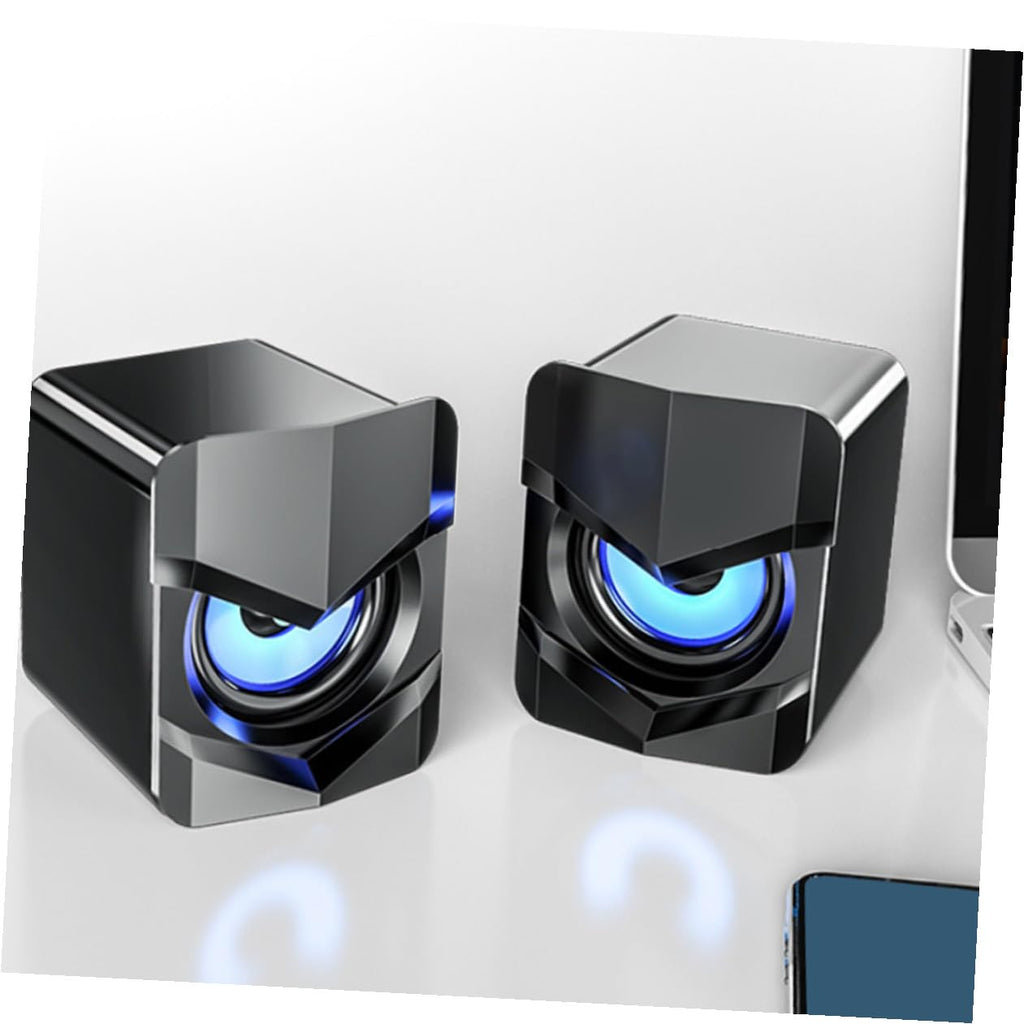 2 Pack USB Powered Black Computer Speakers N830116