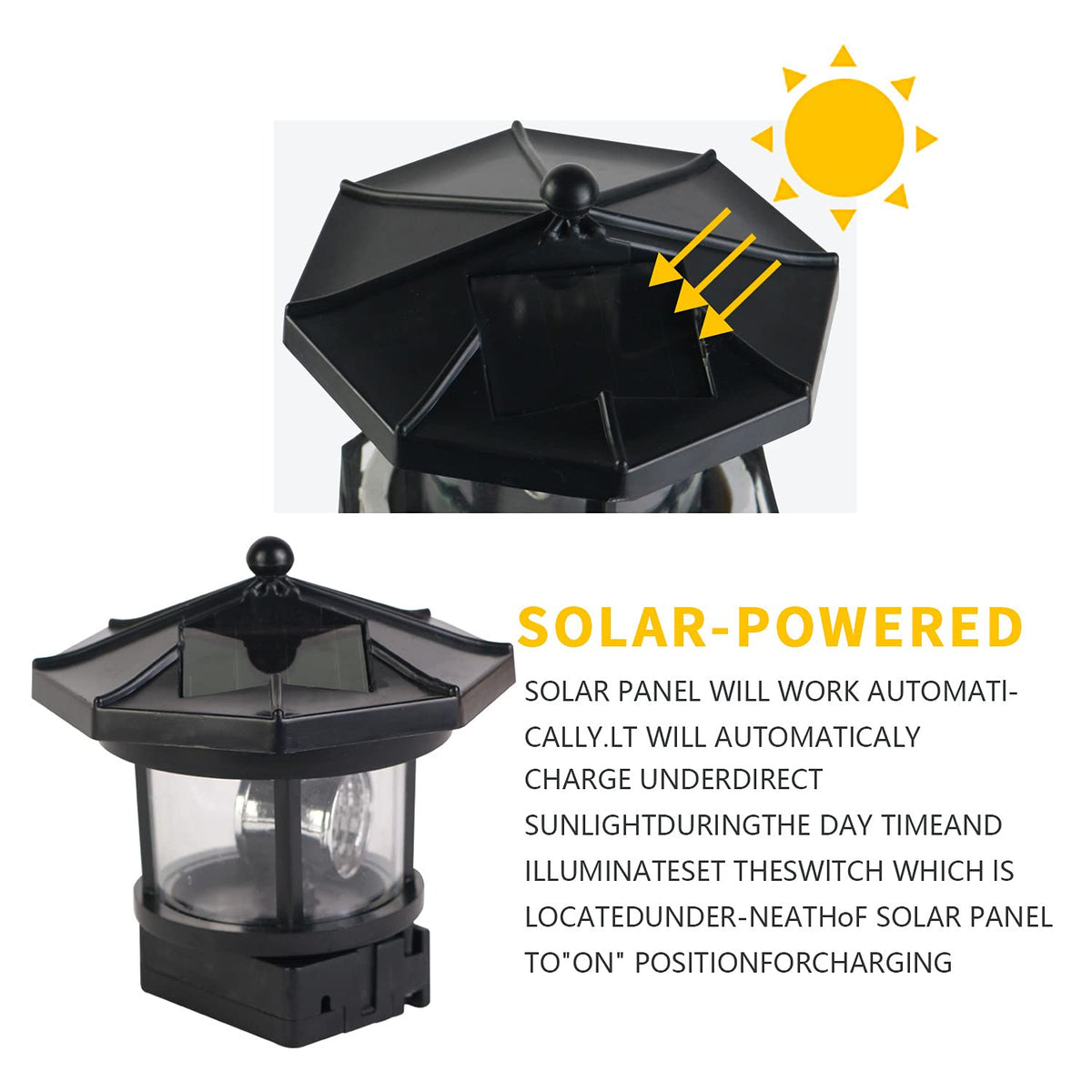 Solar Rotating Lighthouse Lamp R27951