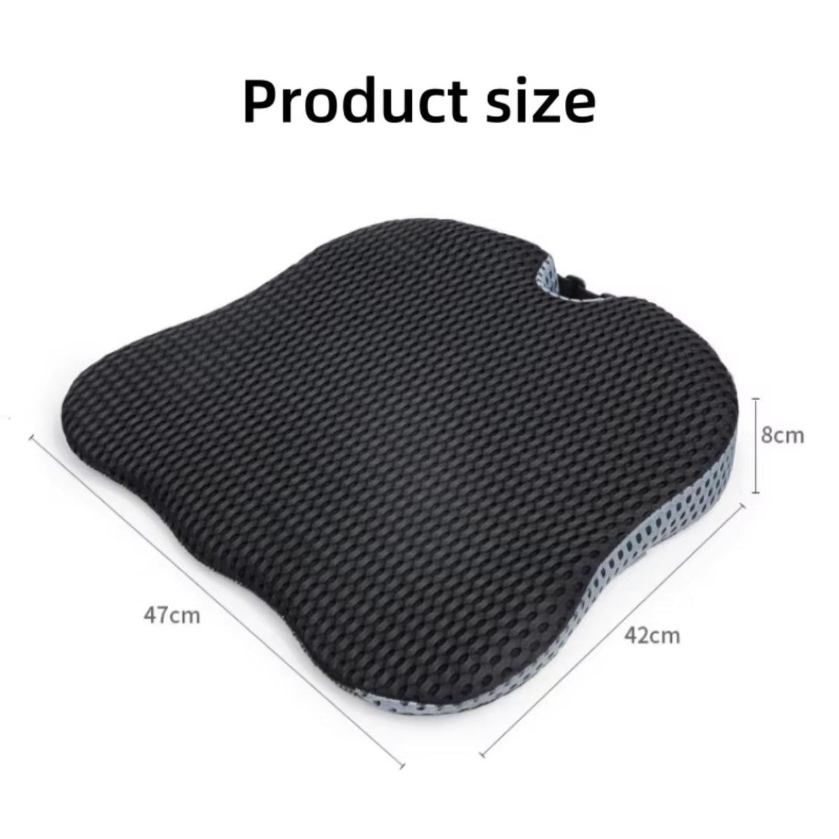 Grey Memory Foam Car Seat Booster Cushion I6810