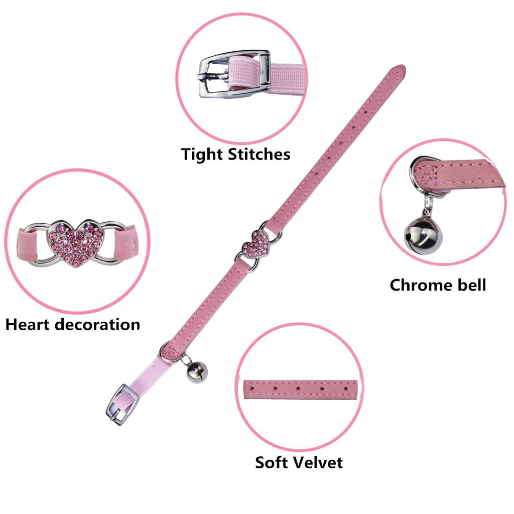 Pink Cat Collar with Safety Belt and Bell L85776