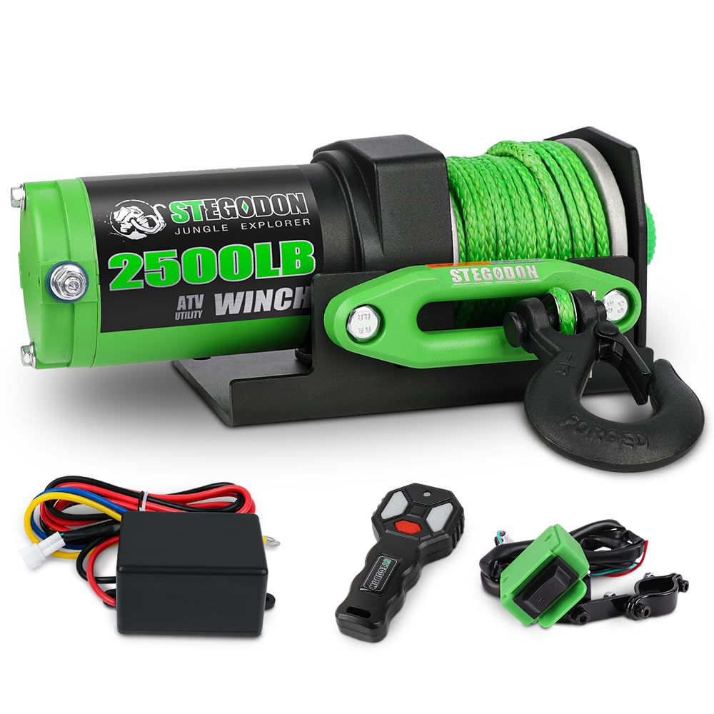 2500 lb. 12V Waterproof Synthetic Rope Electric Winch U2776