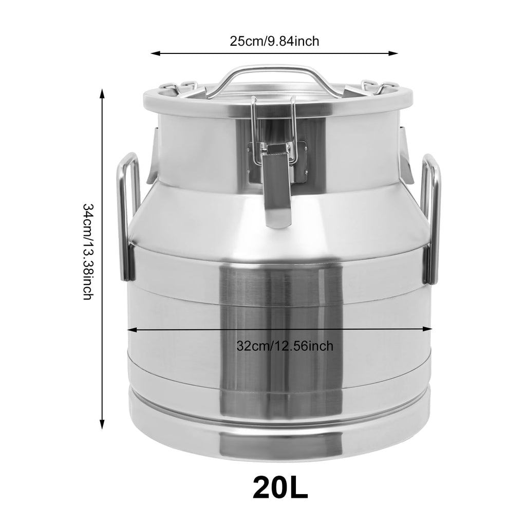 20L Stainless Steel Milk Bucket with Spigot V134