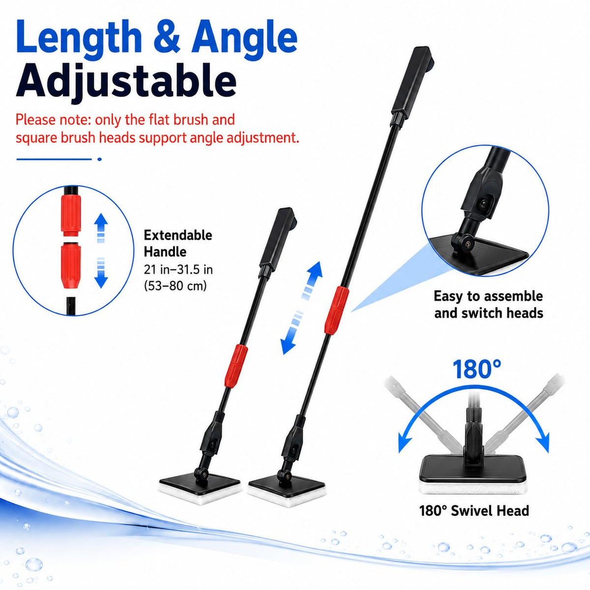 7 in 1 Aquarium Cleaning Kit with Adjustable Long Handle V393602