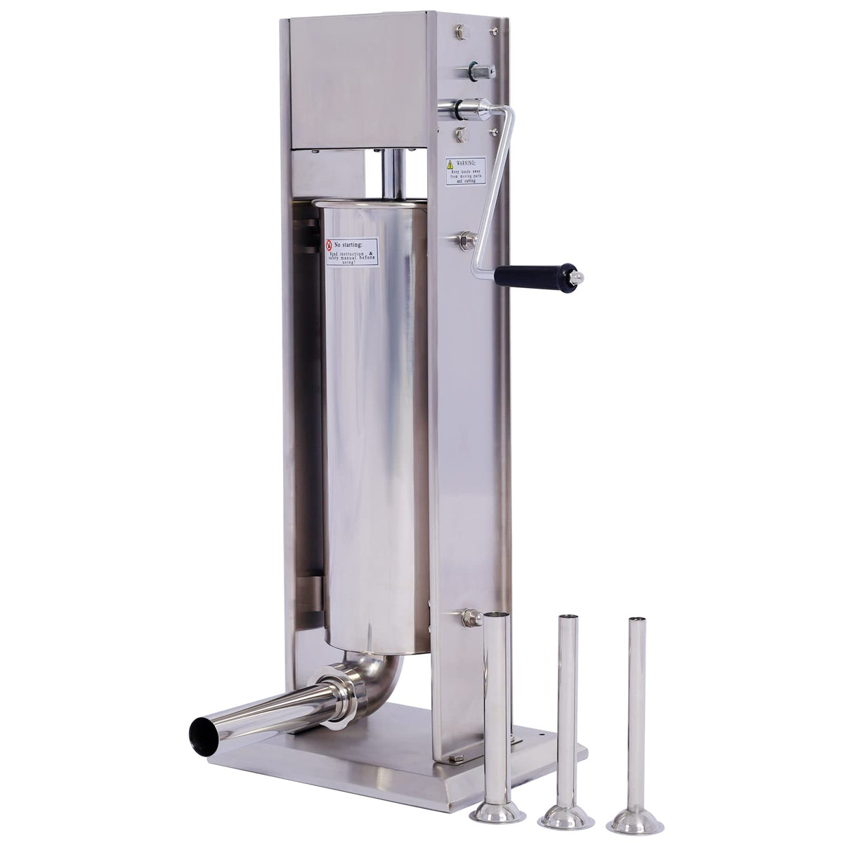 Stainless Steel Dual Speed 15lb/7L Sausage Stuffer with 4 Nozzles R779