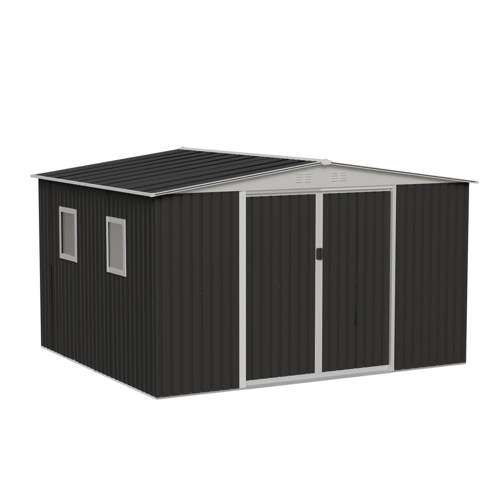 12x10 ft Metal Garden Shed U454