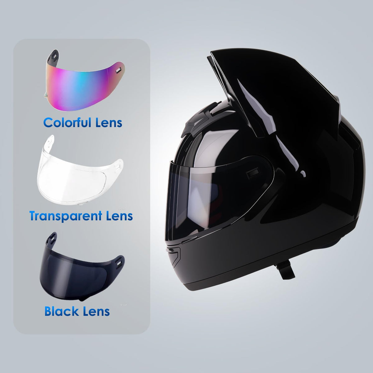 Bluetooth Motorcycle Cat Ear Full Face Helmet DOT Approved Z828