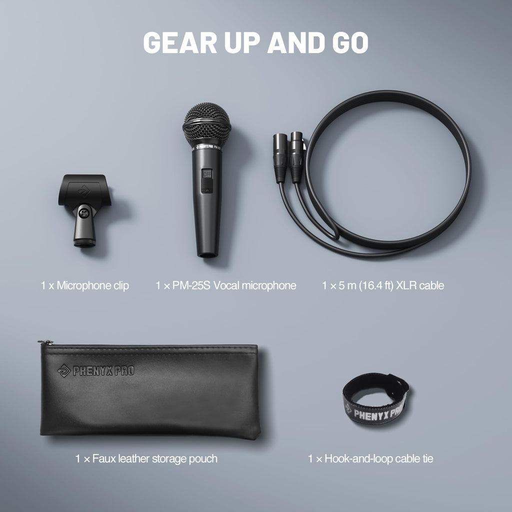 Cardioid Dynamic Wired XLR Microphone with On/Off Switch Q878