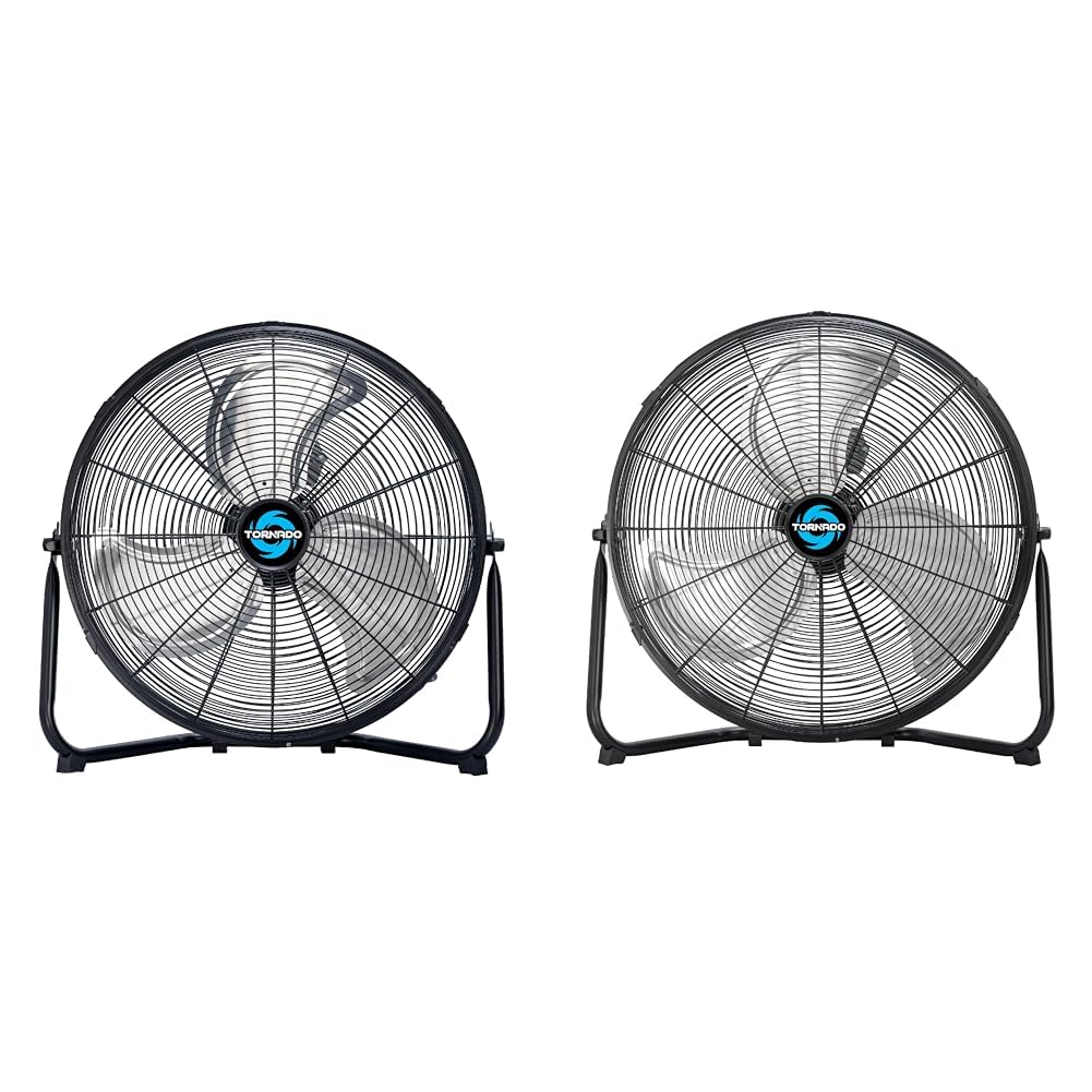 18" and 20" High Velocity Metal Floor Fans, 3-Speed F529