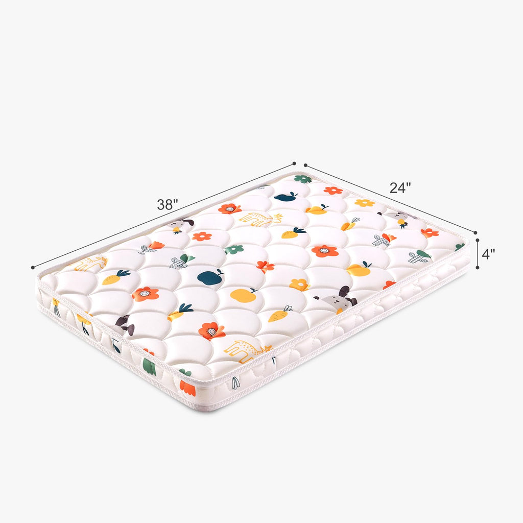 Mini Crib Mattress 38" x 24" x 4" Premium Foam Hypoallergenic F316