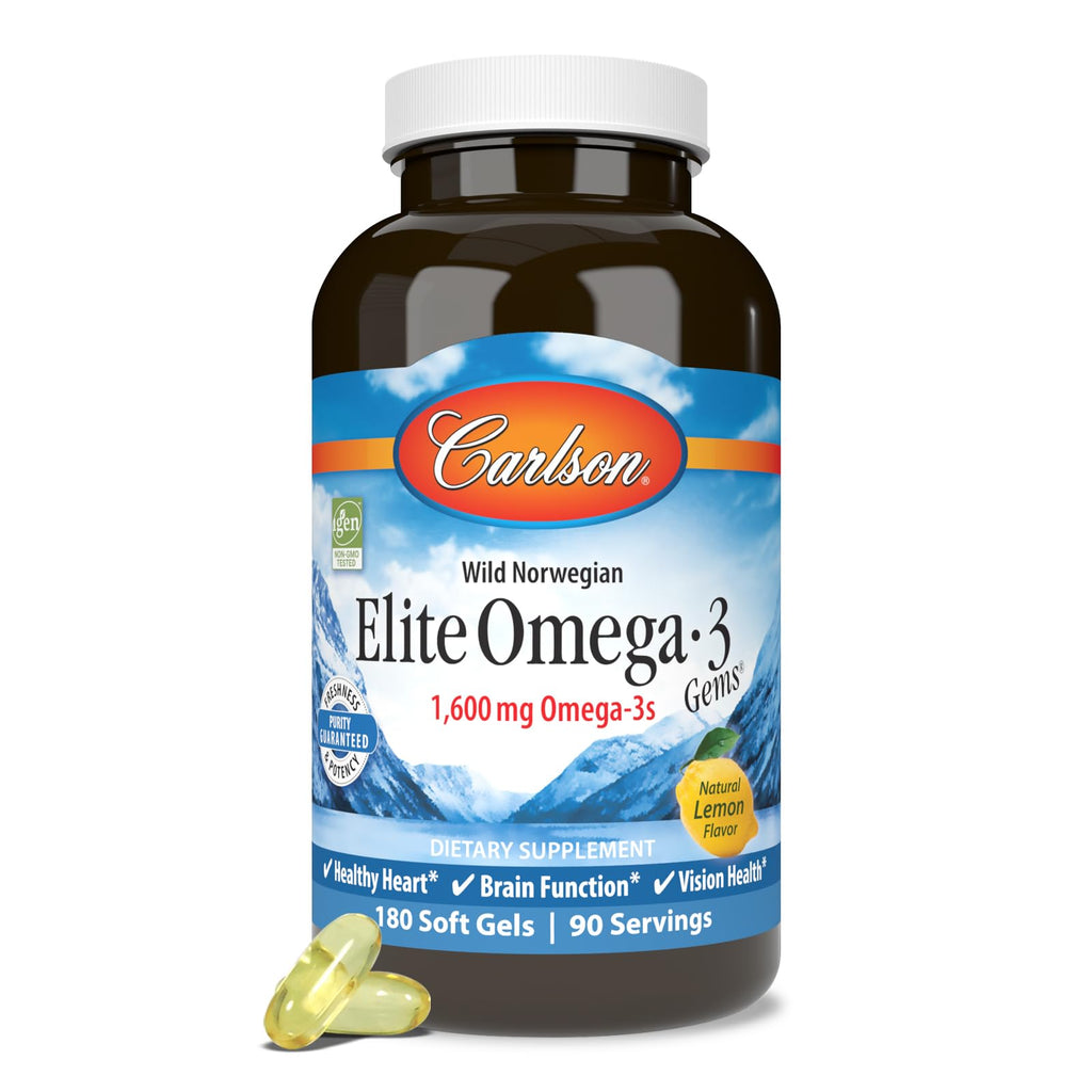 Omega-3 1600 mg Lemon 180 Softgels Q962