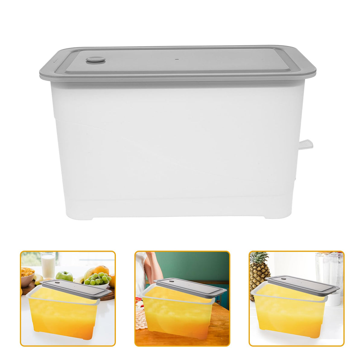 4L Cold Water Jug with Faucet Gray Plastic J94086