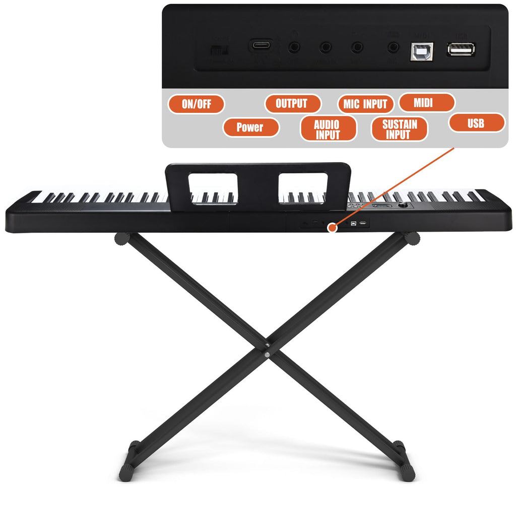 88 Key Electric Digital Piano with Semi Weighted Keys R94316