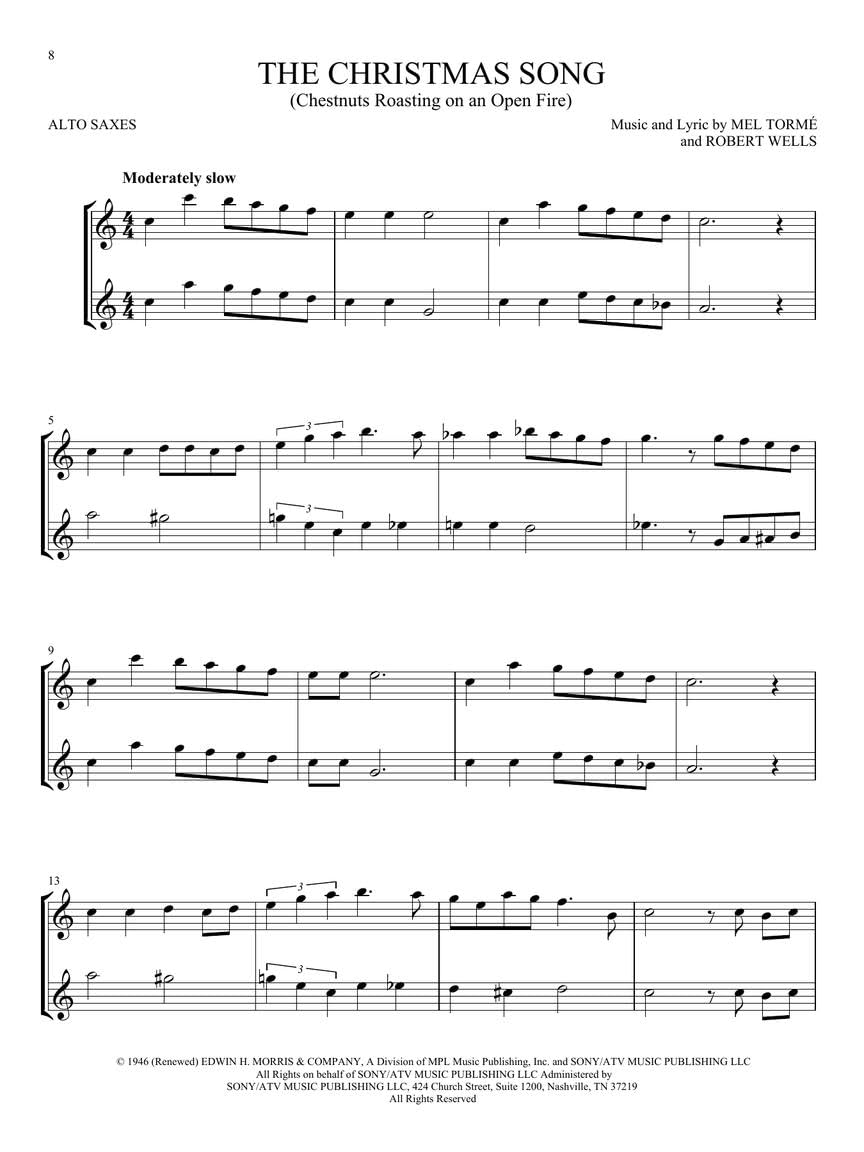 Christmas Alto Saxophone Duets B229624