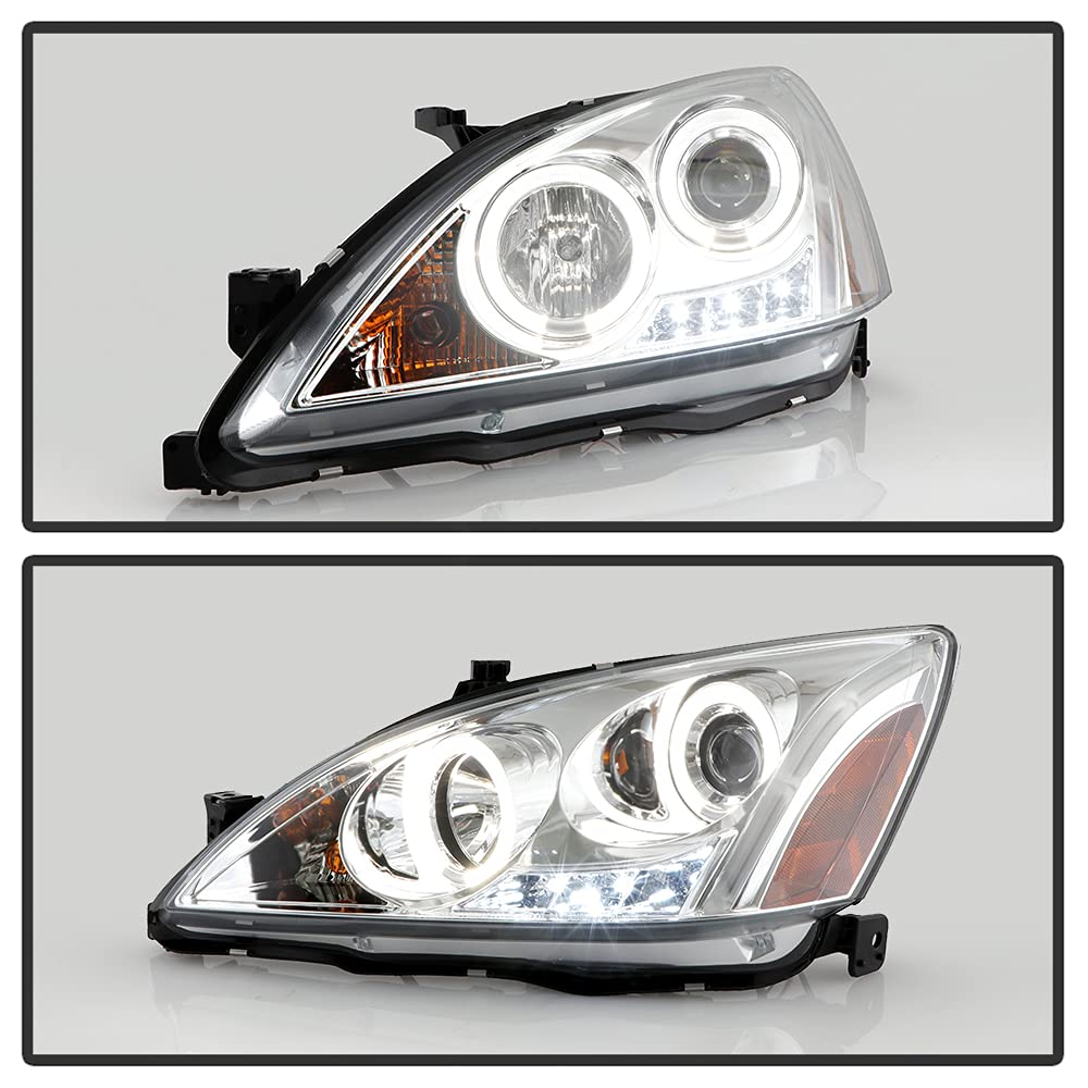 For 2003-2007 Honda Accord LED Projector Headlights, Driver & Passenger Side V9950