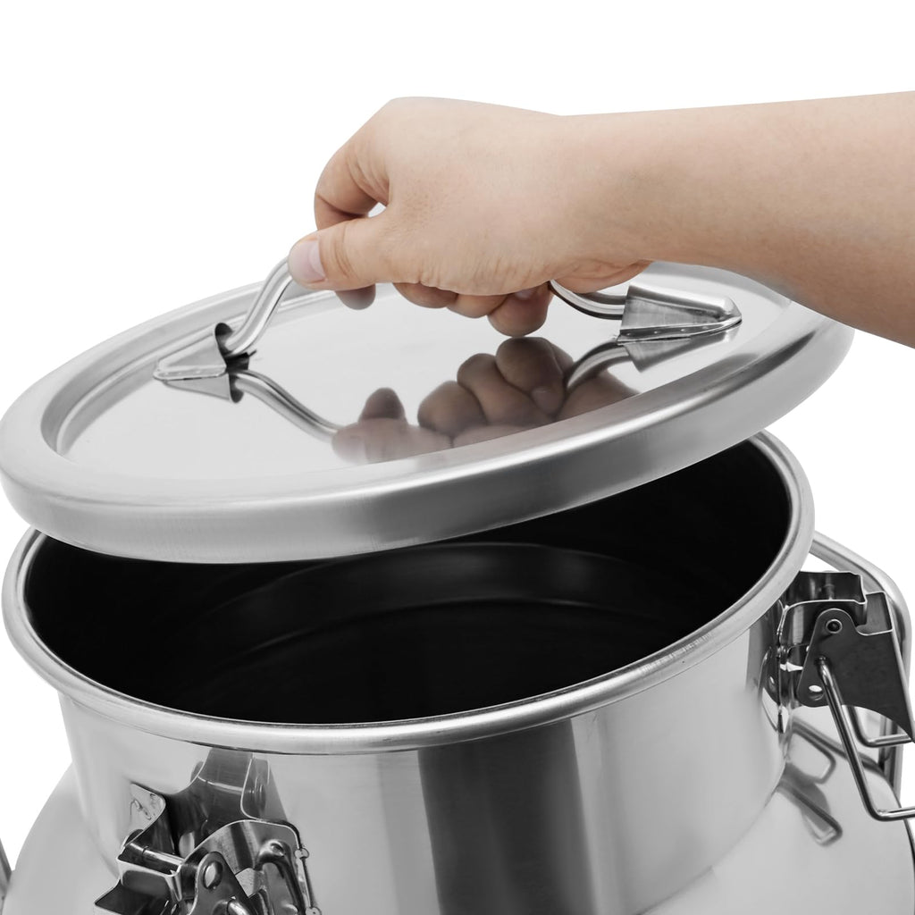 20L Stainless Steel Milk Bucket with Spigot V134
