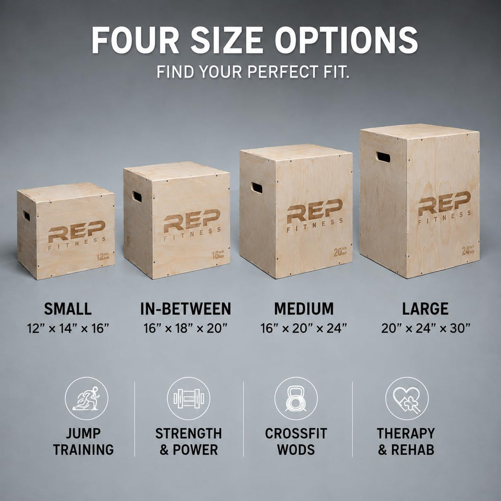 Wood Jump Box 12 to 30" Range of Wooden Step Platforms Y6725