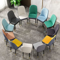Orange Faux Leather Dining Chairs Set of 6 C771
