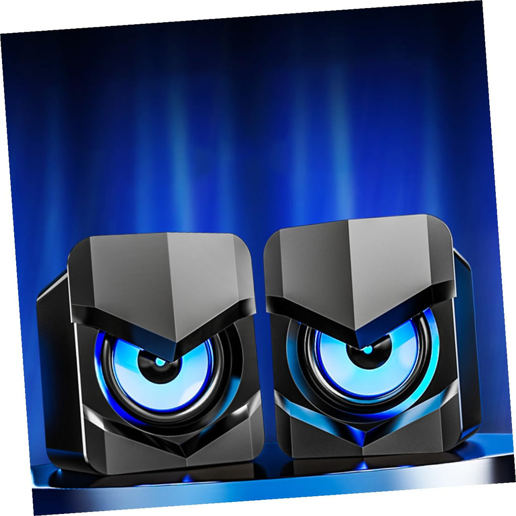 2 Pack USB Powered Black Computer Speakers N830116