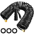 Expandable Coil Garden Hose 100 ft with Spray Nozzle M4457