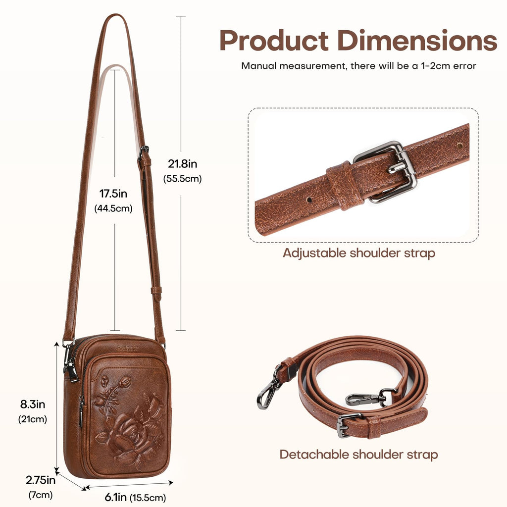 Small RFID Leather Crossbody Bag C114998