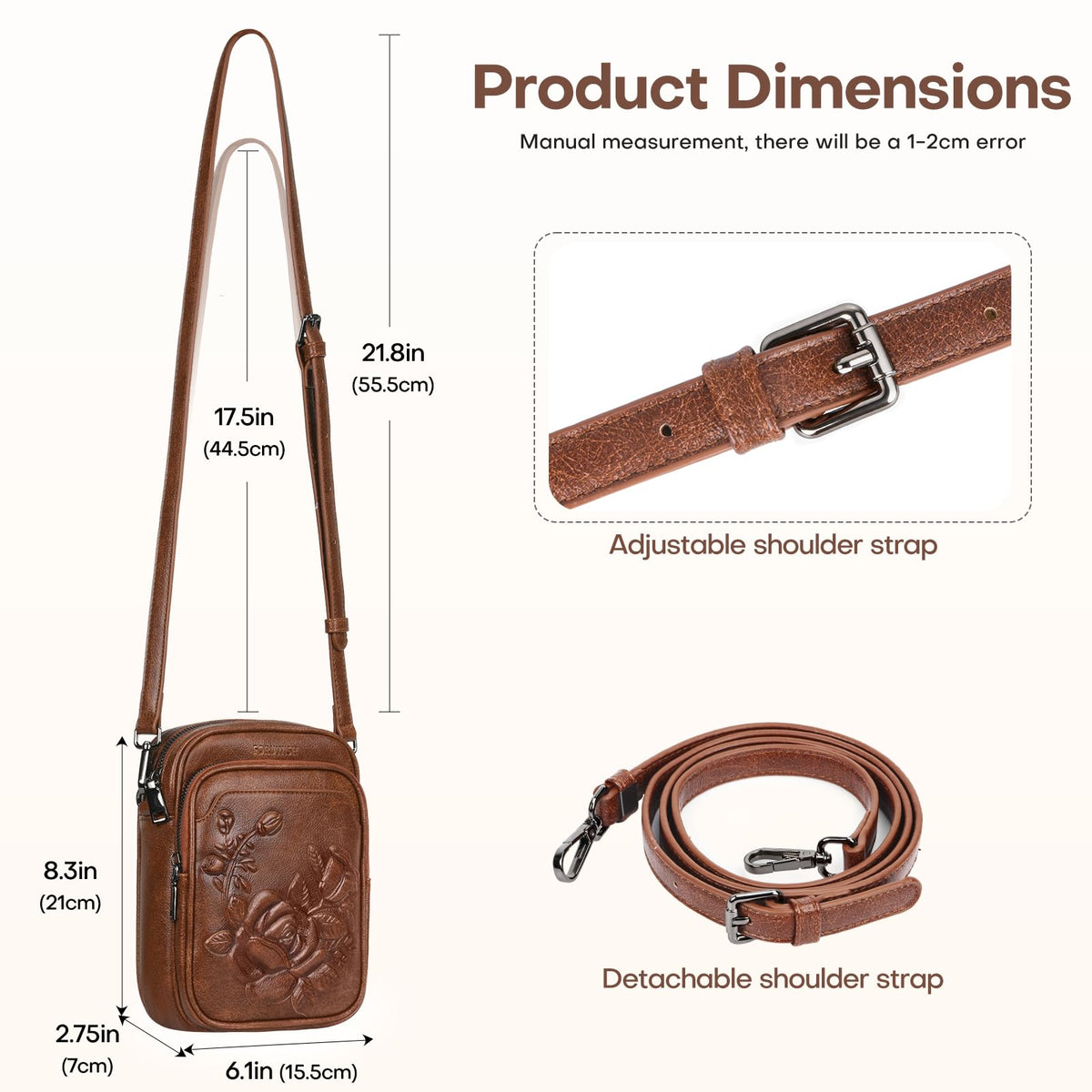 Small RFID Leather Crossbody Bag C114998