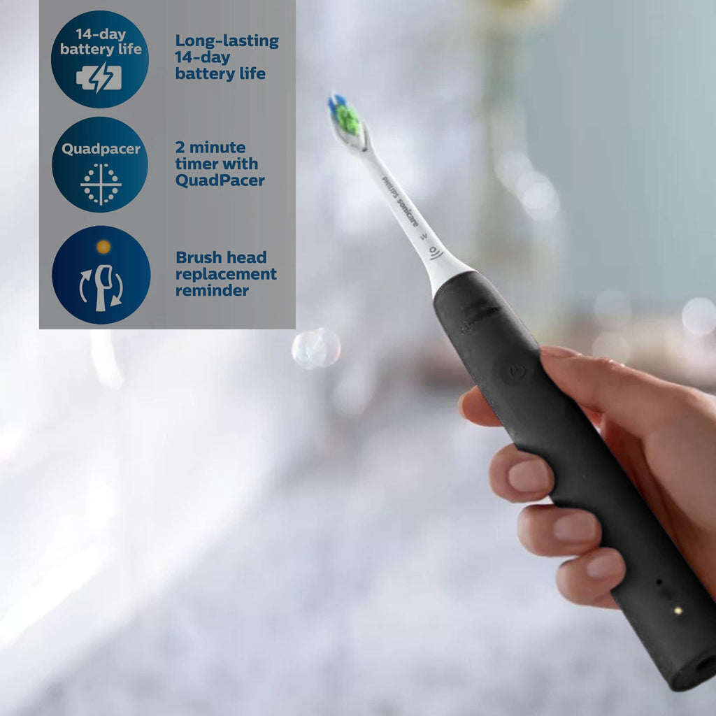 Rechargeable Electric Toothbrush with Pressure Sensor and Travel Case X975