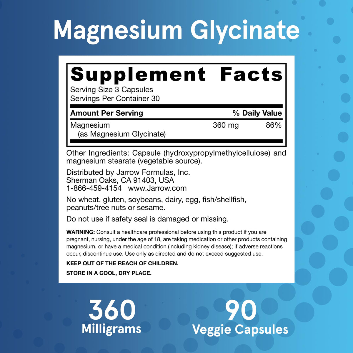 Magnesium Glycinate 90 Capsules K73319