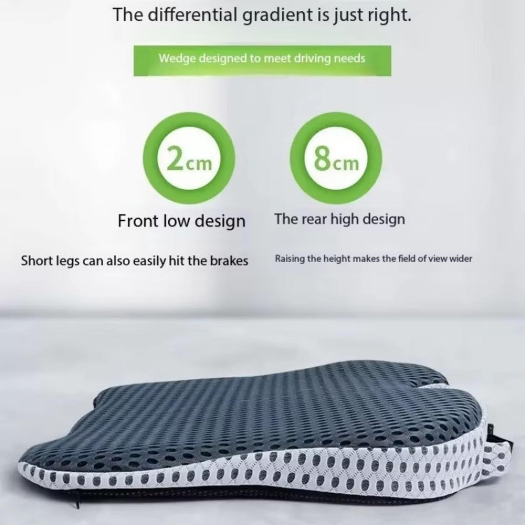 Grey Memory Foam Car Seat Booster Cushion I6810