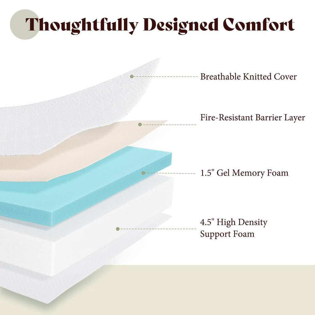 Queen Tri-Fold Memory Foam Mattress X403