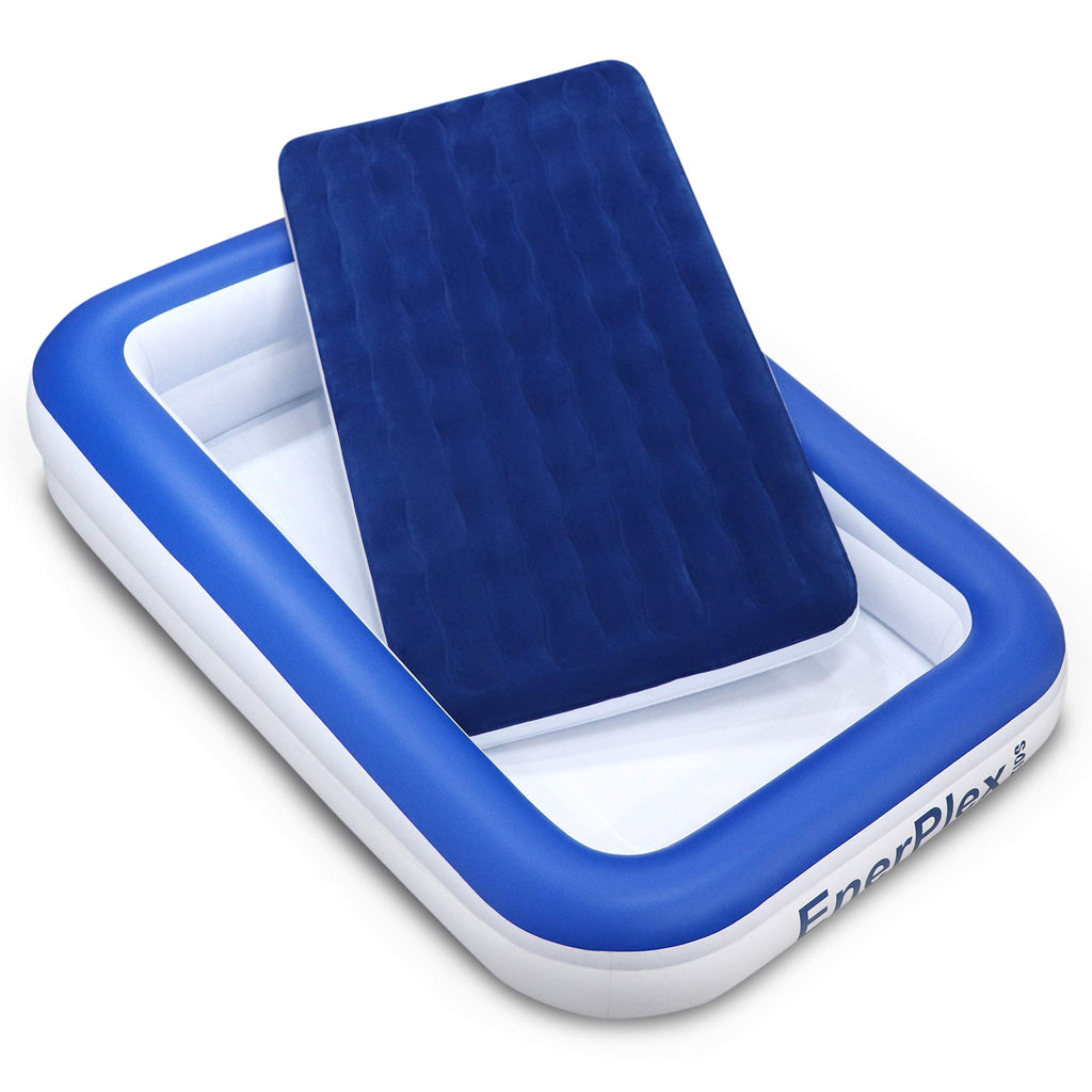 Kids Inflatable Travel Bed with High Speed Pump, Blue K1540