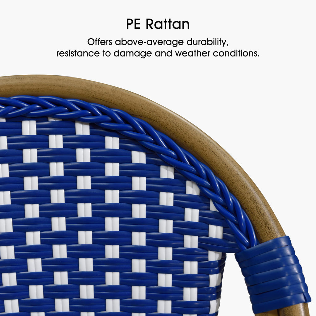 Set of 4 30" Rattan Bar Stools V9337