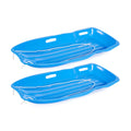 Plastic Toboggan Snow Sled with Pull Rope, 2 Pack P372