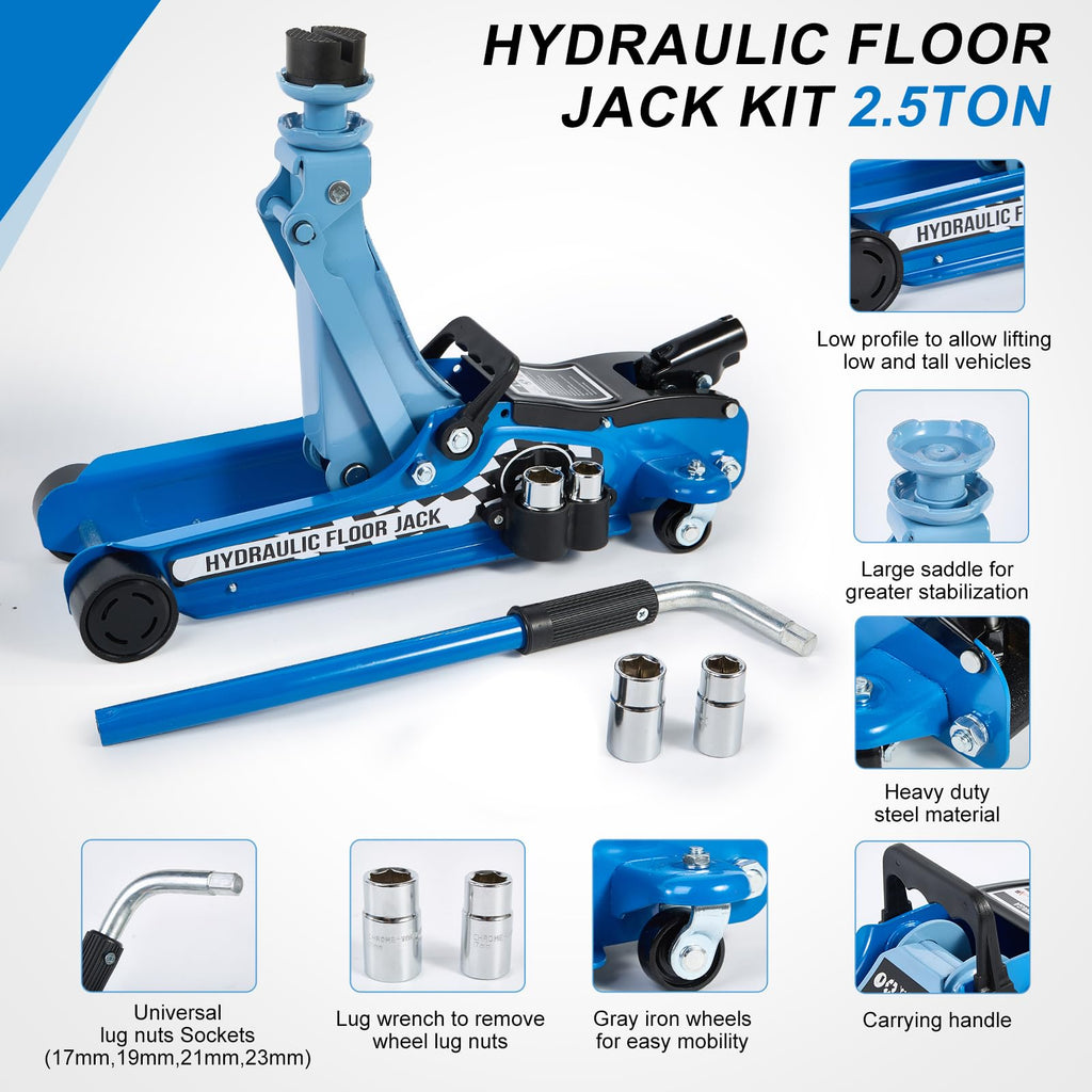 2.5 Ton Low Profile Hydraulic Floor Jack Kit G6396