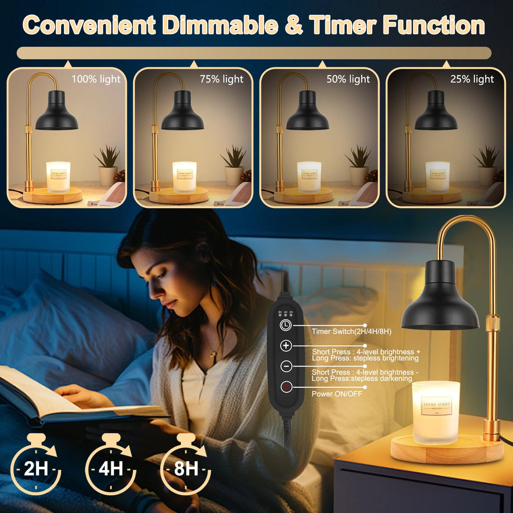 Candle Warmer Lamp with Timer & Dimmer W38985