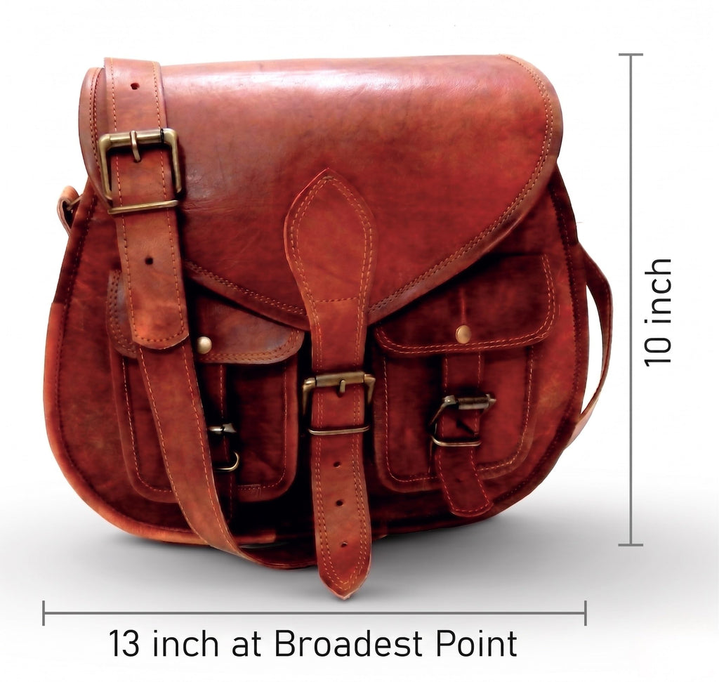 Women Vintage Style Genuine Leather Crossbody Shoulder Bag Q4269