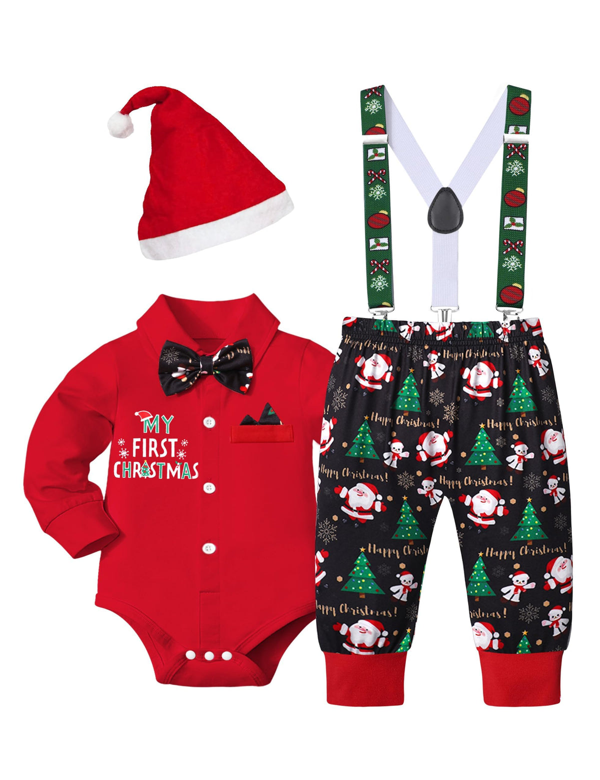 Baby Boy Christmas Outfit 3PCS Set G799