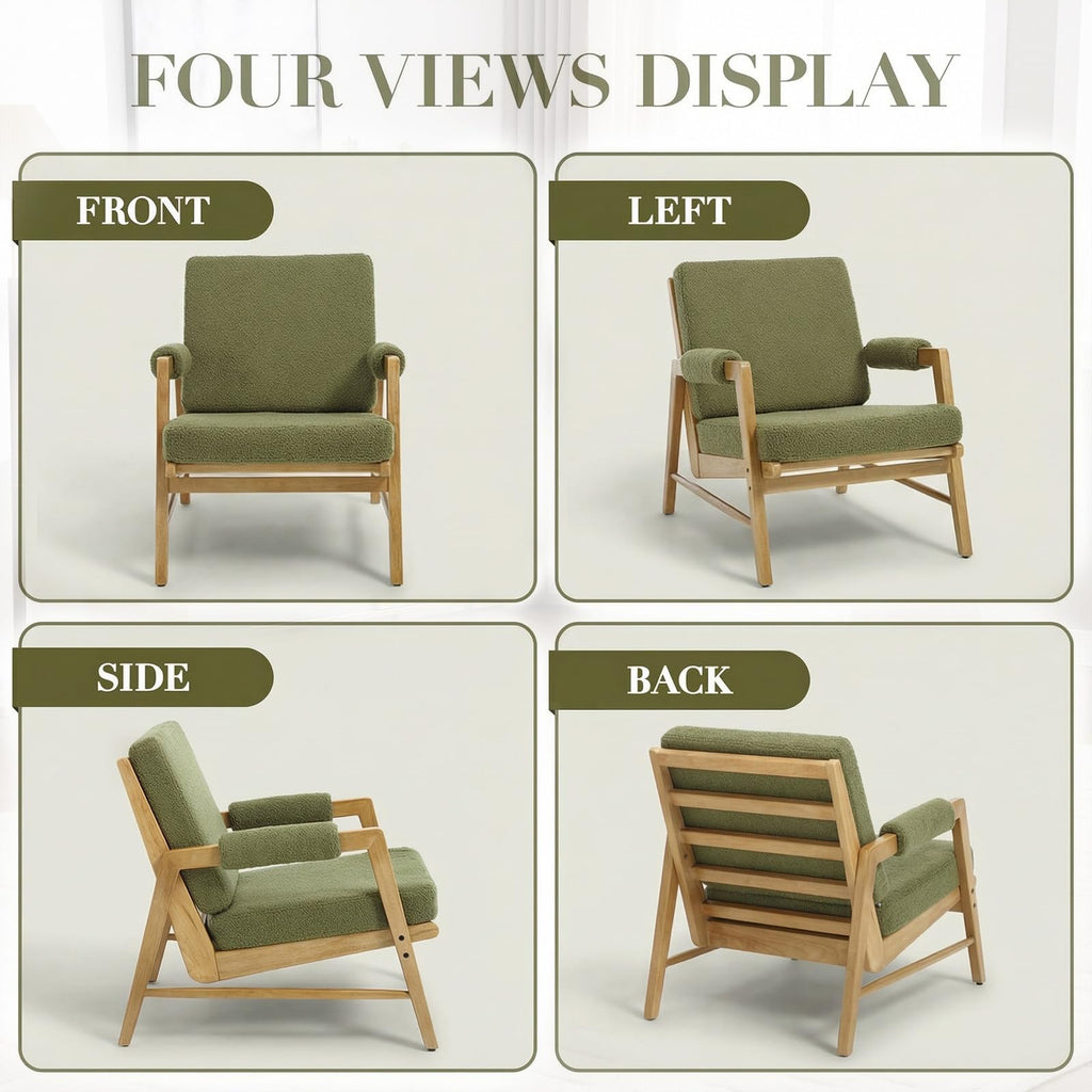 Boucle Upholstered Accent Chair Set of 2 T49139