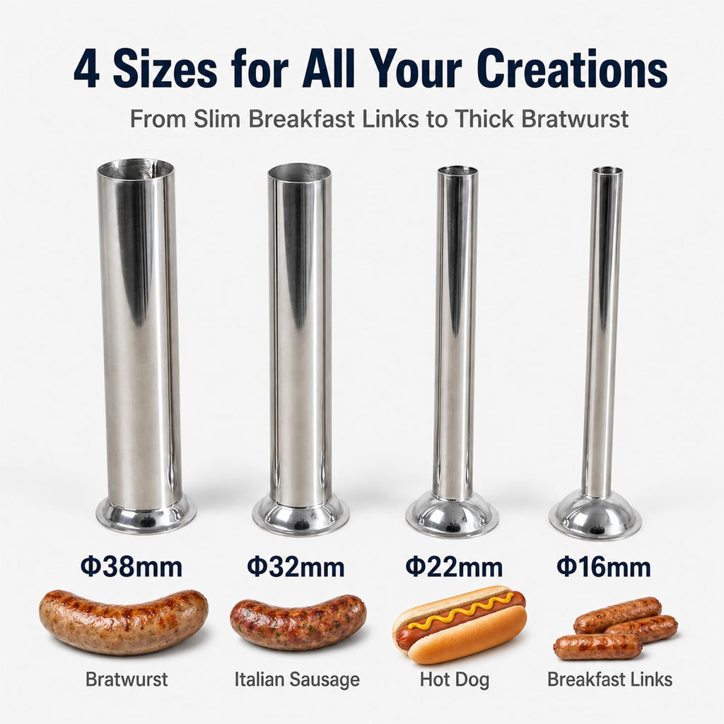 Stainless Steel 7Lbs/3L Vertical Sausage Stuffer Y368656