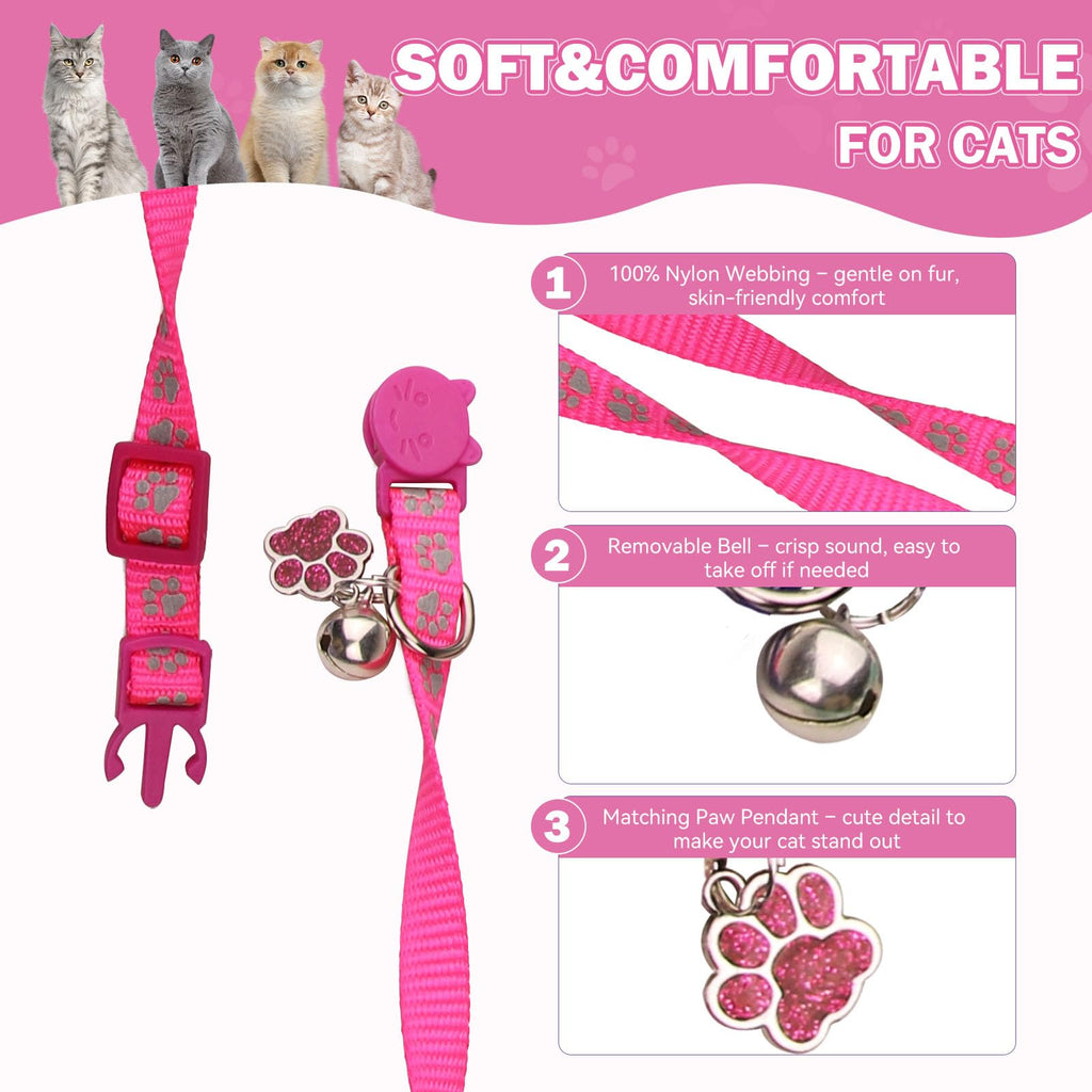 Breakaway Cat Collars with Bells 4PCS V498