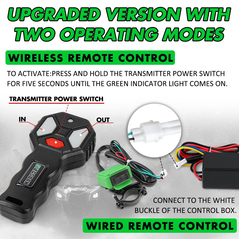 2500 lb. 12V Waterproof Synthetic Rope Electric Winch U2776