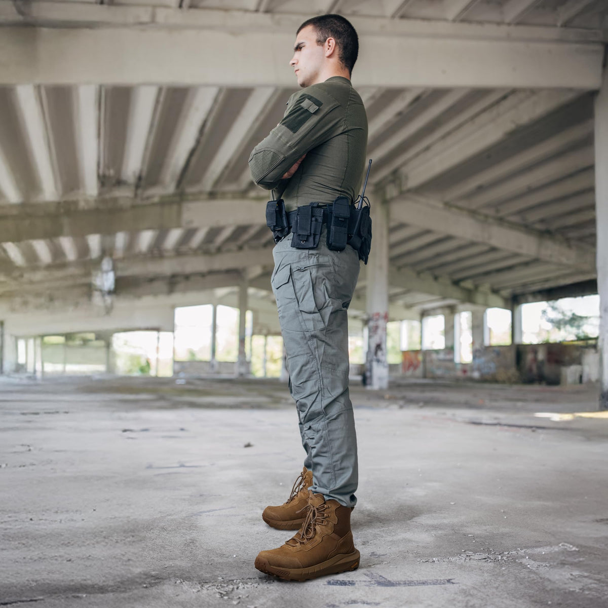 Waterproof Leather Tactical Work Boots N578936