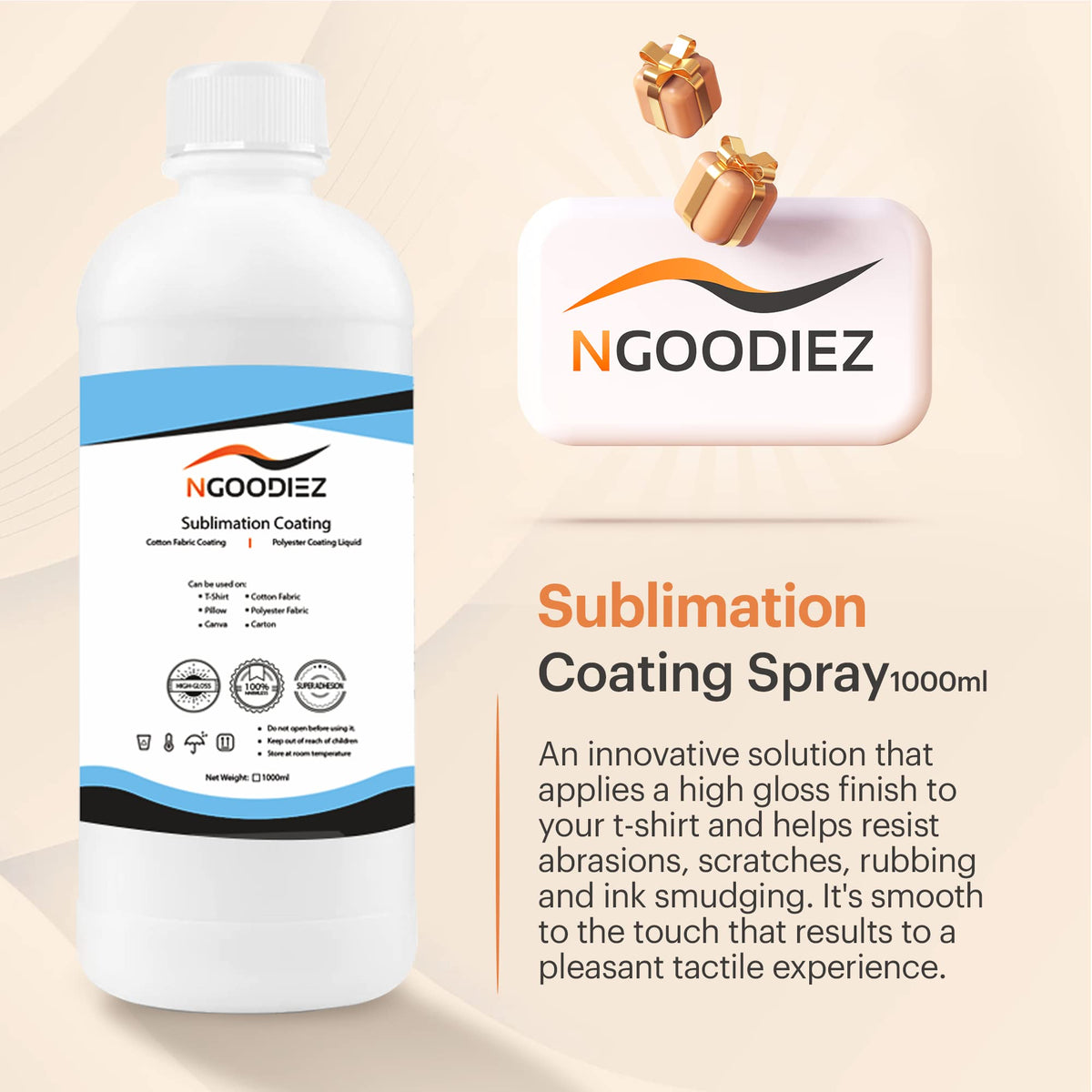 1000ml Quick Dry Washable Sublimation Spray + 250ml High Gloss Waterproof Coating Q390